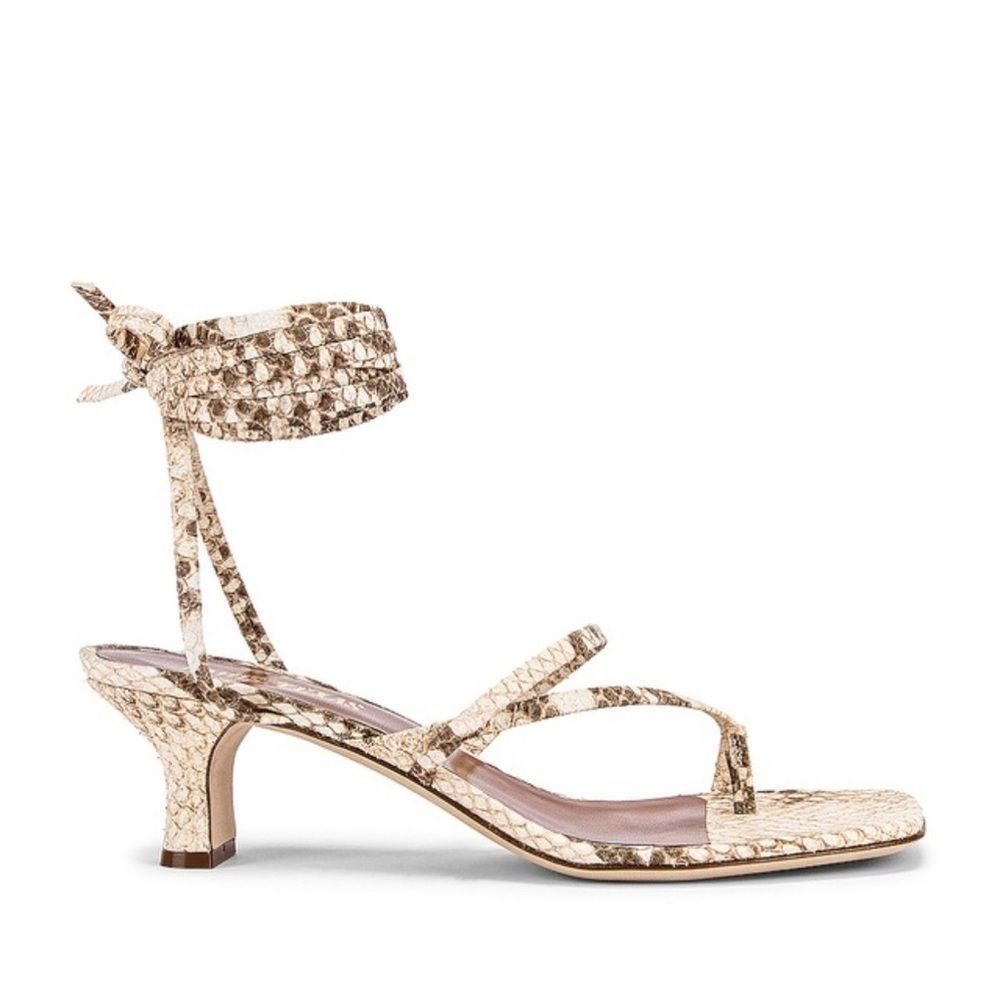 Paris Texas Faded Python Print Wrap Sandal - image 1